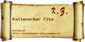 Kaltenecker Zita névjegykártya
