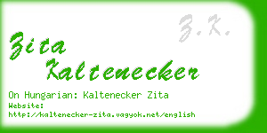 zita kaltenecker business card